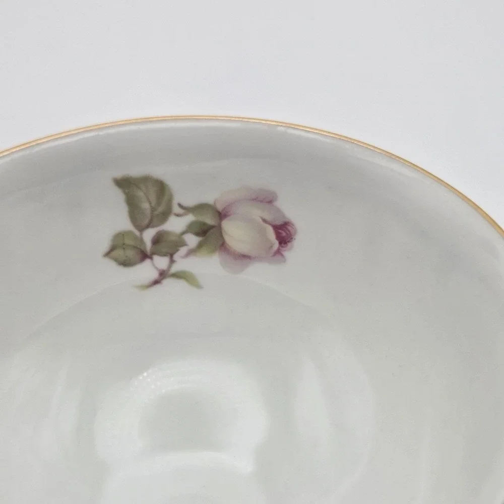 Vintage Bavaria Schumann Arzberg Wild Rose Dessert Plate, Teacup & Saucer Set